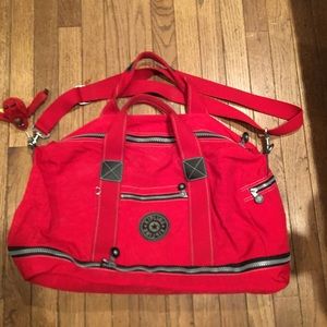 KIPLING Expandable Weekend Bag - Red